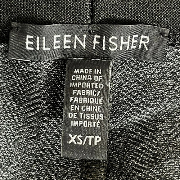 Eileen Fisher Herringbone Recycled Polyester Leggings in Charcoal - Size XS - Picture 6 of 8
